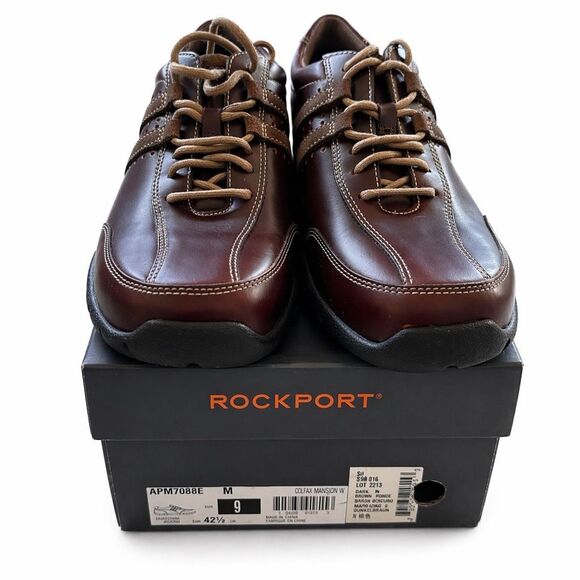 Rockport Colfax Mahogany APM7088E Size 9 M Brown Casual Walking Shoes *Nice*